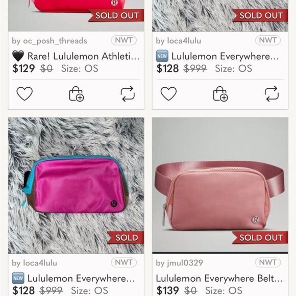 NWT EXTENDED STRAP lululemon everywhere belt bag 1L - pink pastel, strawberry - Picture 11 of 11